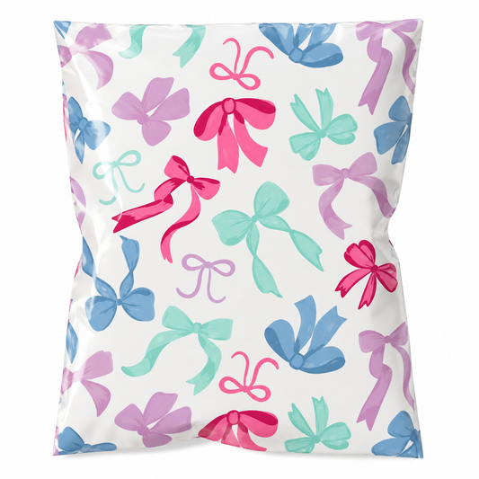 COMING SOON – Early October | 10x13 Colorful & Stylish Poly Mailer Bags Available in Three Pack Options 25, 50 and 100 - Waterproof, Tear-Resistant, Durable Shipping Bags Ideal for Gifts, Small Businesses, Boutique & Clothing Orders -Bow Confetti