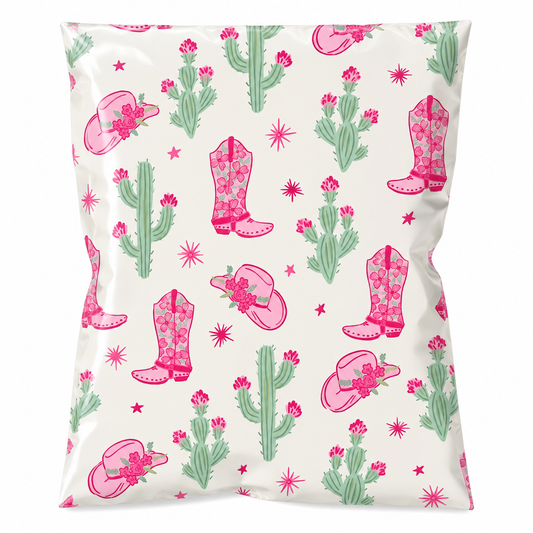 COMING SOON – Mid October | 10x13 Colorful & Stylish Poly Mailer Bags Available in Three Pack Options 25, 50 and 100 - Waterproof, Tear-Resistant, Durable Shipping Bags Ideal for Gifts, Small Businesses, Boutique & Clothing Orders -Pink Cowgirl