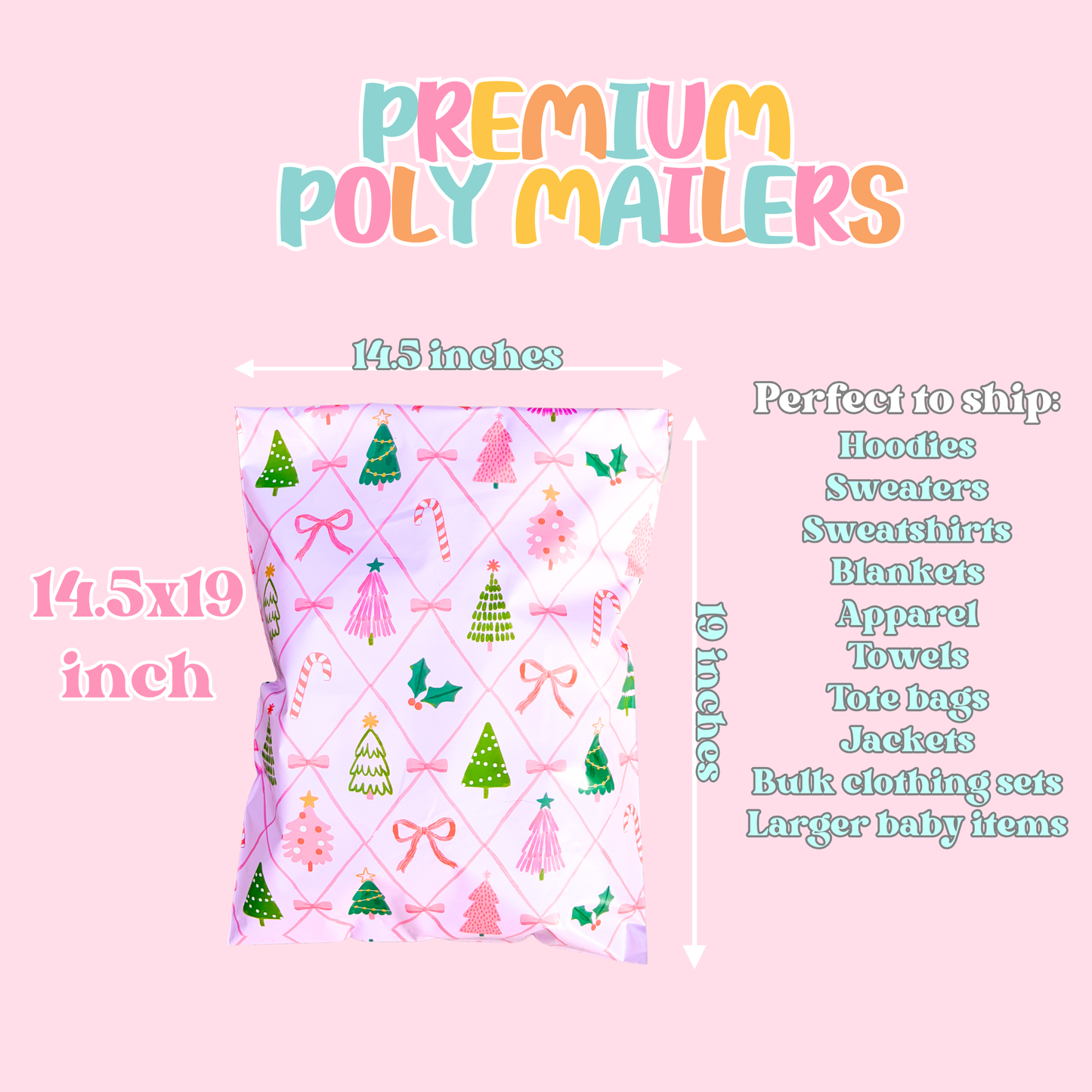 Holiday Poly Mailers | Variety Pack 36/75/150