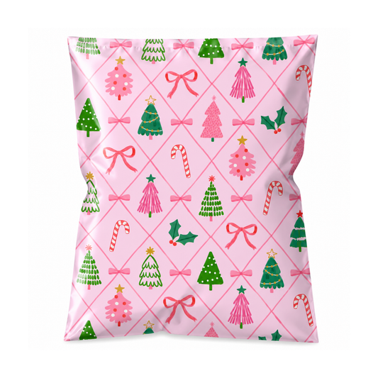 10x13 Colorful & Stylish Poly Mailer Bags Available in Three Pack Options 25, 50 and 100 - Waterproof, Tear-Resistant, Durable Shipping Bags Ideal for Gifts, Small Businesses, Boutique & Clothing Orders -Coquette Christmas