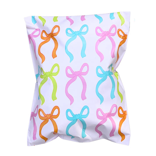 10x13 Colorful & Stylish Poly Mailer Bags Available in Three Pack Options 25, 50 and 100 - Waterproof, Tear-Resistant, Durable Shipping Bags Ideal for Gifts, Small Businesses, Boutique & Clothing Orders -Lovely Bow