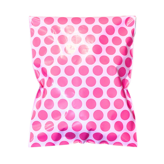 10x13 Colorful & Stylish Poly Mailer Bags Available in Three Pack Options 25, 50 and 100 - Waterproof, Tear-Resistant, Durable Shipping Bags Ideal for Gifts, Small Businesses, Boutique & Clothing Orders -Pink Dot